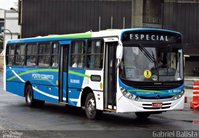 Viação Ponte Coberta RJ 190.065 na cidade de Rio de Janeiro, Rio de Janeiro, Brasil, por Gabriel Batista. Número da foto: #3886840.