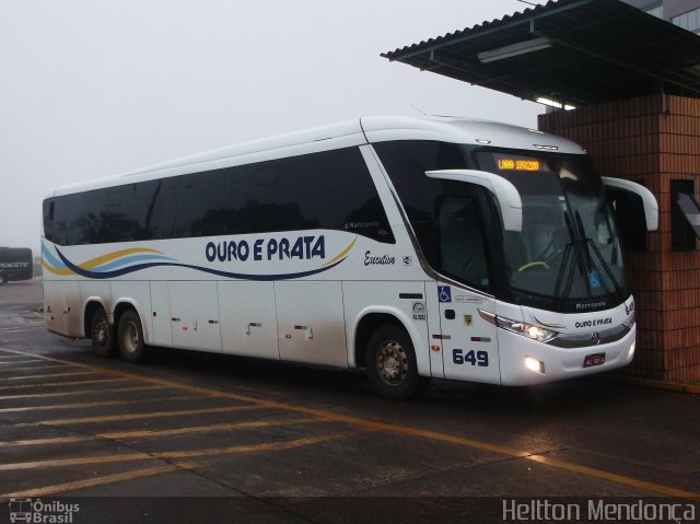 Viação Ouro e Prata 649 na cidade de Cascavel, Paraná, Brasil, por Heltton Mendonça. ID da foto: 3885736.