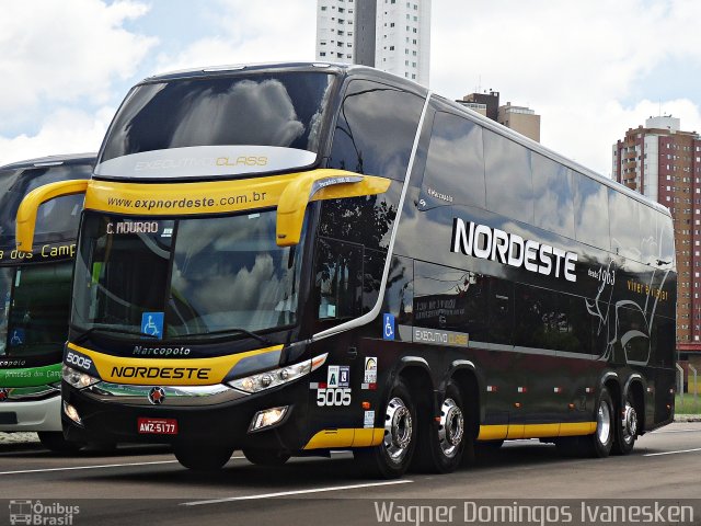 Expresso Nordeste 5005 na cidade de Curitiba, Paraná, Brasil, por Wagner Domingos Ivanesken. ID da foto: 3909102.