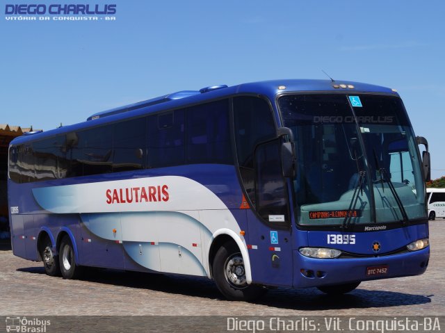 Viação Salutaris e Turismo 13895 na cidade de Vitória da Conquista, Bahia, Brasil, por Diego Charlis Coelho. ID da foto: 3910884.