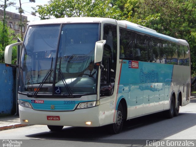 Empresa de Ônibus Nossa Senhora da Penha 33585 na cidade de São Caetano do Sul, São Paulo, Brasil, por Felipe Gonzales. ID da foto: 3911120.