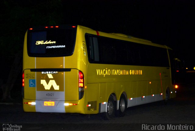 Viação Itapemirim 45621 na cidade de Leopoldina, Minas Gerais, Brasil, por Ricardo Silva Monteiro. Número da foto: #3909010.