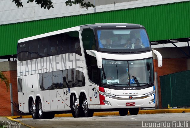 Auto Viação Catarinense 3603 na cidade de São Paulo, São Paulo, Brasil, por Leonardo Fidelli. Número da foto: #3910875.