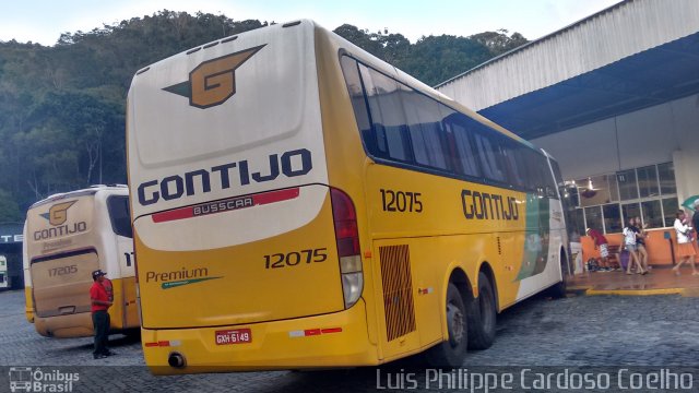 Empresa Gontijo de Transportes 12075 na cidade de Manhuaçu, Minas Gerais, Brasil, por Luis Philippe Cardoso Coelho. ID da foto: 3910312.