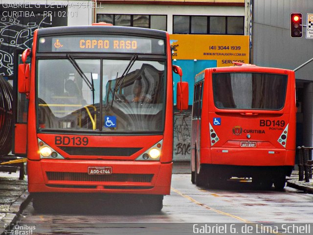 Transporte Coletivo Glória BD139 na cidade de Curitiba, Paraná, Brasil, por Gabriel Giacomin de Lima. ID da foto: 3910254.