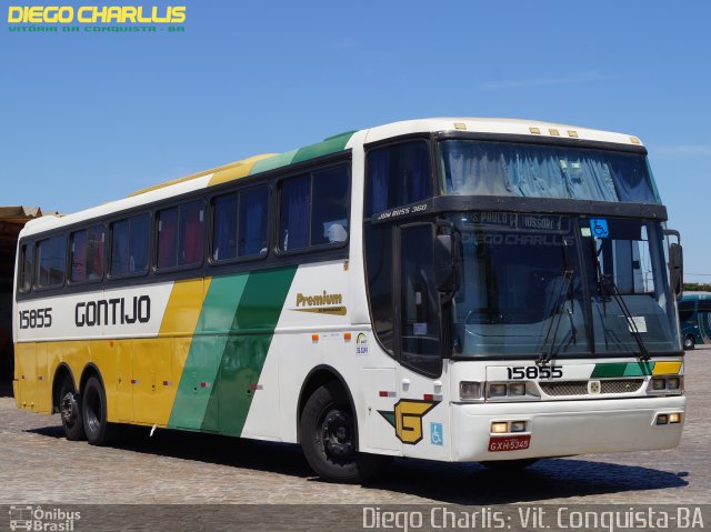 Empresa Gontijo de Transportes 15855 na cidade de Vitória da Conquista, Bahia, Brasil, por Diego Charlis Coelho. ID da foto: 3910890.