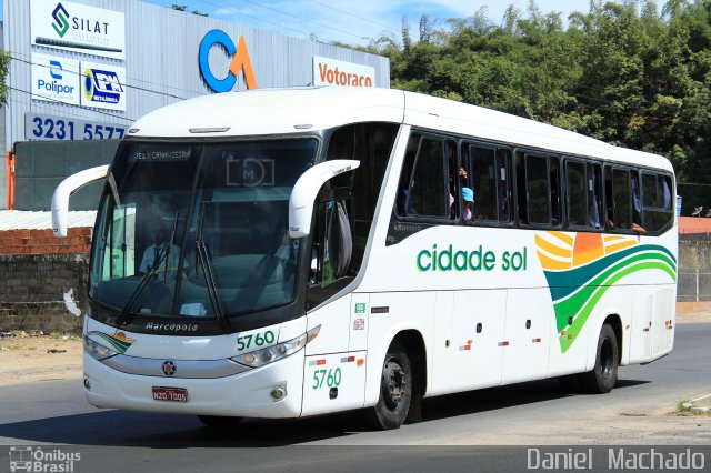 Viação Cidade Sol 5760 na cidade de Ilhéus, Bahia, Brasil, por Daniel  Machado. Número da foto: #3915028.