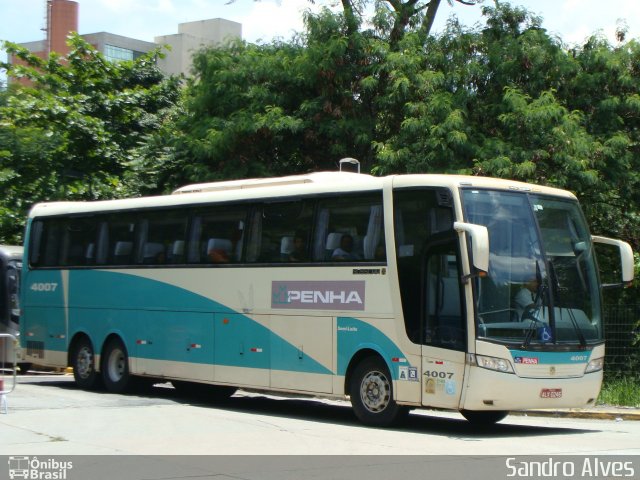 Empresa de Ônibus Nossa Senhora da Penha 4007 na cidade de São Paulo, São Paulo, Brasil, por Sandro Alves. ID da foto: 3915131.