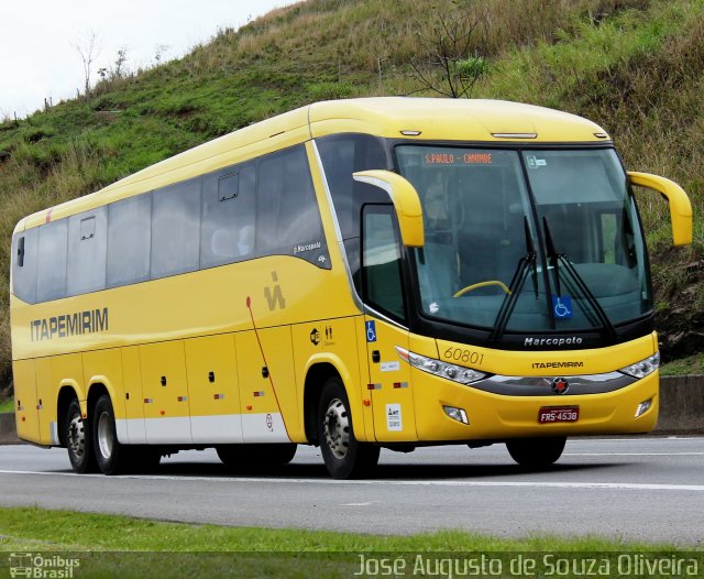 Viação Itapemirim 60801 na cidade de Barra Mansa, Rio de Janeiro, Brasil, por José Augusto de Souza Oliveira. ID da foto: 3915048.