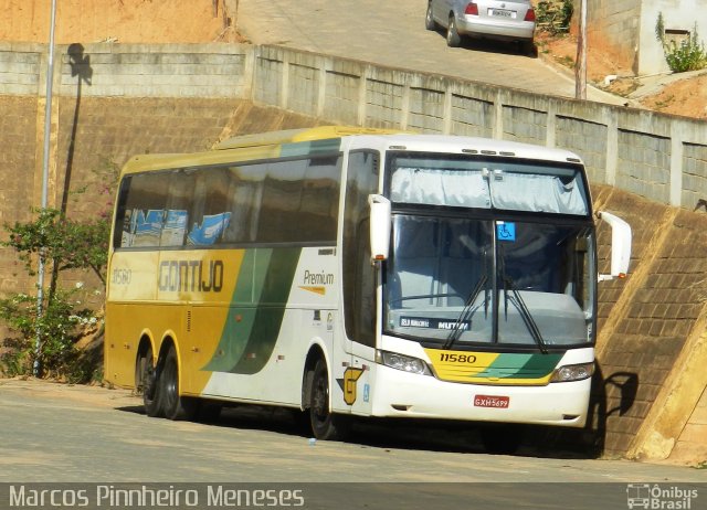 Empresa Gontijo de Transportes 11580 na cidade de Mutum, Minas Gerais, Brasil, por Marcos Pinnheiro Meneses. Número da foto: #3915846.