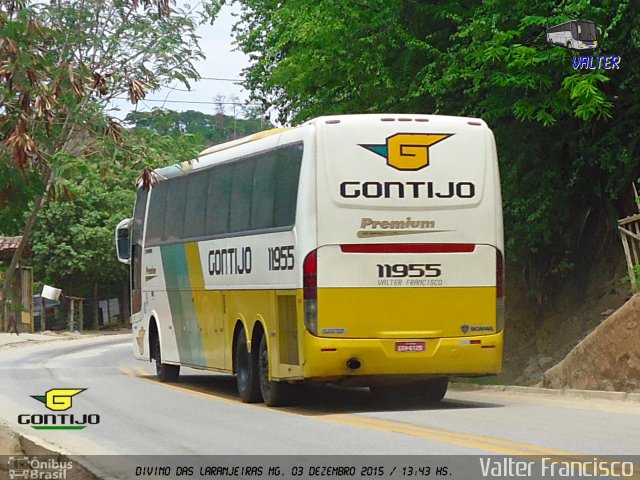 Empresa Gontijo de Transportes 11955 na cidade de Divino das Laranjeiras, Minas Gerais, Brasil, por Valter Francisco. Número da foto: #3915044.