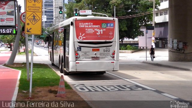 Metra - Sistema Metropolitano de Transporte 5412 na cidade de São Paulo, São Paulo, Brasil, por Luciano Ferreira da Silva. ID da foto: 3918817.