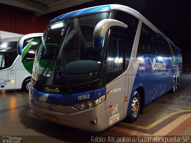 Viação Cometa 10102 na cidade de Guaratinguetá, São Paulo, Brasil, por Fabio Alcantara. Número da foto: #3919065.