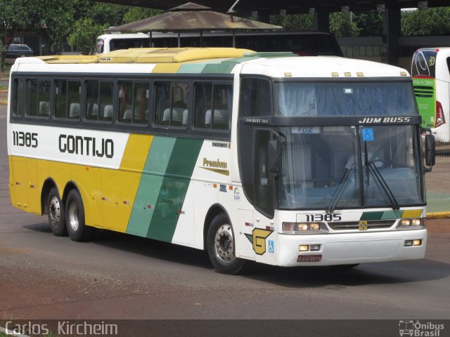 Empresa Gontijo de Transportes 11385 na cidade de Foz do Iguaçu, Paraná, Brasil, por Carlos Kircheim. ID da foto: 3918832.