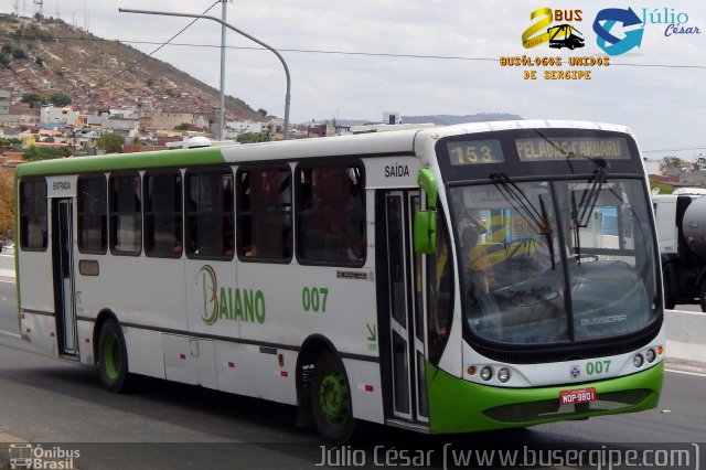 Baiano Transportes 007 na cidade de Caruaru, Pernambuco, Brasil, por Julio Cesar  Barbosa Martins. Número da foto: #3919013.