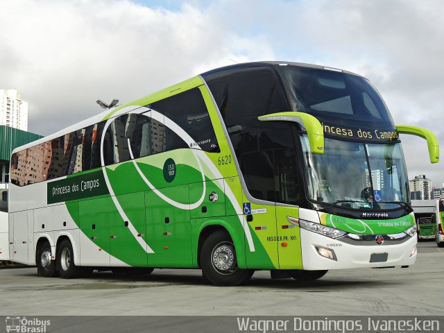 Expresso Princesa dos Campos 6620 na cidade de Curitiba, Paraná, Brasil, por Wagner Domingos Ivanesken. ID da foto: 3920437.