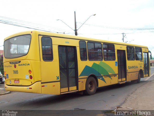 Viação Garcia 7685 na cidade de Apucarana, Paraná, Brasil, por Emanoel Diego.. Número da foto: #3920045.