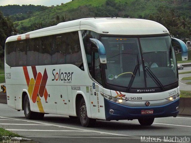 Solazer Transportes e Turismo 3028 na cidade de Barra Mansa, Rio de Janeiro, Brasil, por Mateus Machado. Número da foto: #3923967.