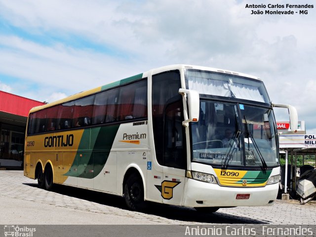 Empresa Gontijo de Transportes 12090 na cidade de João Monlevade, Minas Gerais, Brasil, por Antonio Carlos Fernandes. ID da foto: 3922243.