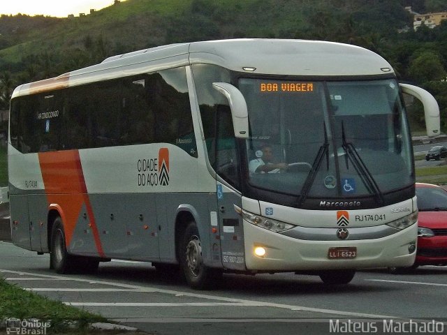 Viação Cidade do Aço RJ 174.041 na cidade de Barra Mansa, Rio de Janeiro, Brasil, por Mateus Machado. Número da foto: #3924003.