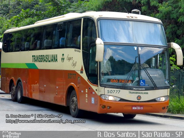 Transbrasiliana Transportes e Turismo 50777 na cidade de São Paulo, São Paulo, Brasil, por Rafael Santos. ID da foto: 3923576.