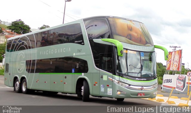 Viação Garcia 7167 na cidade de Bauru, São Paulo, Brasil, por Emanuel Corrêa Lopes. ID da foto: 3924165.