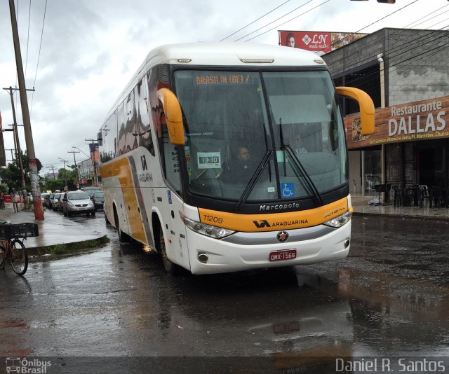 Viação Araguarina 11209 na cidade de Goiânia, Goiás, Brasil, por Daniel Rocha dos Santos. Número da foto: #3924792.