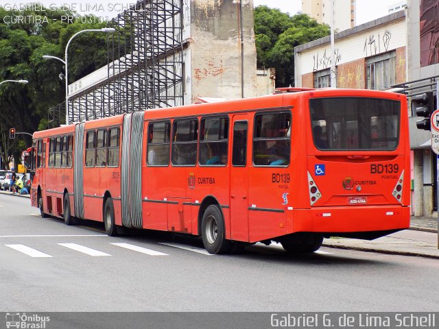Transporte Coletivo Glória BD139 na cidade de Curitiba, Paraná, Brasil, por Gabriel Giacomin de Lima. Número da foto: #3927287.