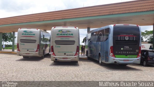 Viação Garcia 7596 na cidade de Santa Cruz do Rio Pardo, São Paulo, Brasil, por Matheus Duarte Souza. Número da foto: #3928880.