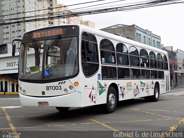 Transporte Coletivo Glória BT003 na cidade de Curitiba, Paraná, Brasil, por Gabriel Giacomin de Lima. ID da foto: 3927277.