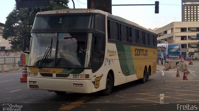 Empresa Gontijo de Transportes 15900 na cidade de Rio de Janeiro, Rio de Janeiro, Brasil, por Lucas de Freitas Fonseca. ID da foto: 3927634.