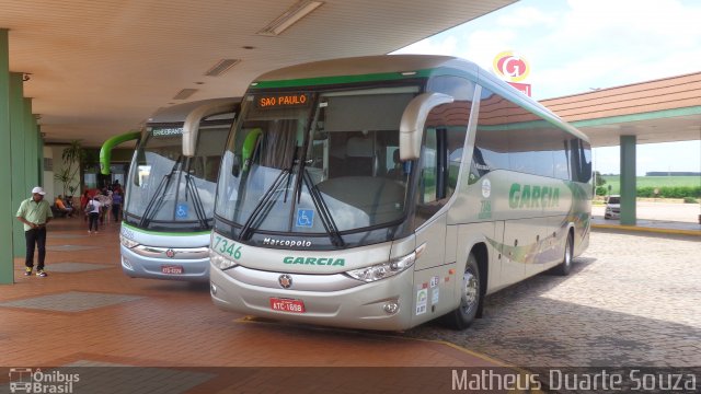Viação Garcia 7346 na cidade de Santa Cruz do Rio Pardo, São Paulo, Brasil, por Matheus Duarte Souza. Número da foto: #3928839.