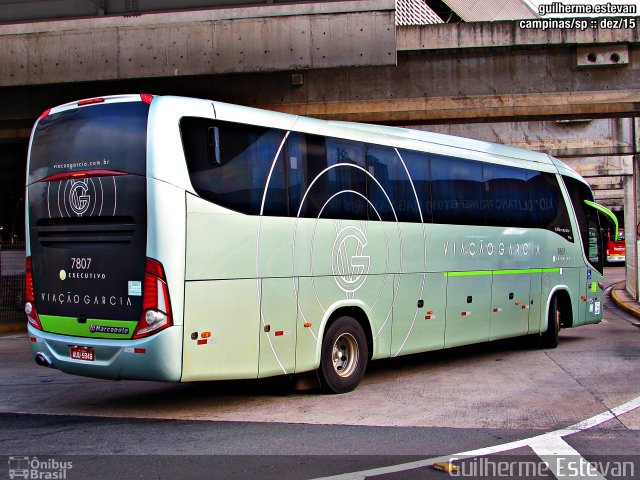 Viação Garcia 7807 na cidade de Campinas, São Paulo, Brasil, por Guilherme Estevan. Número da foto: #3927491.