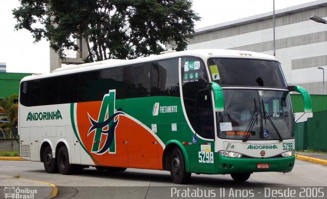 Empresa de Transportes Andorinha 5298 na cidade de São Paulo, São Paulo, Brasil, por Cristiano Soares da Silva. ID da foto: 3930827.