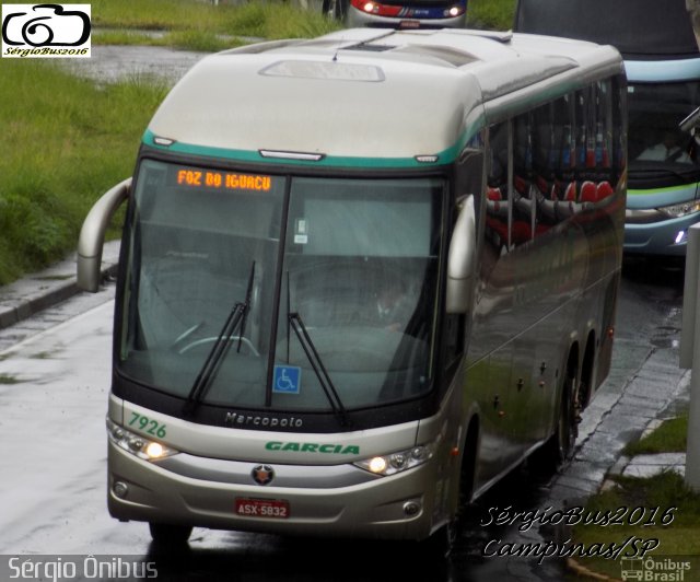 Viação Garcia 7926 na cidade de Campinas, São Paulo, Brasil, por Sérgio de Sousa Elias. ID da foto: 3932972.