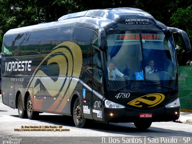 Expresso Nordeste 4780 na cidade de São Paulo, São Paulo, Brasil, por Rafael Santos. ID da foto: 3889890.