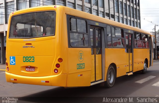 GTC - Guancino Transportes Coletivos 0823 na cidade de Francisco Beltrão, Paraná, Brasil, por Alexandre M.  Sanches. Número da foto: #3888814.