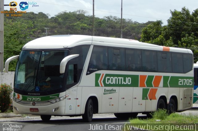 Empresa Gontijo de Transportes 21705 na cidade de Aracaju, Sergipe, Brasil, por Julio Cesar  Barbosa Martins. Número da foto: #3935514.