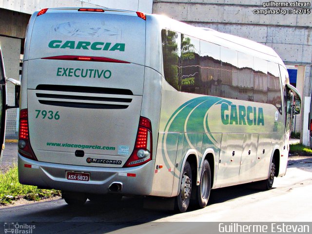 Viação Garcia 7936 na cidade de Campinas, São Paulo, Brasil, por Guilherme Estevan. ID da foto: 3936331.