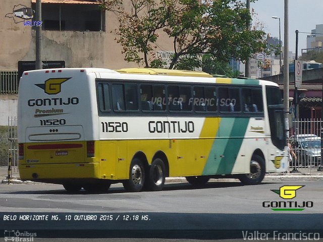 Empresa Gontijo de Transportes 11520 na cidade de Belo Horizonte, Minas Gerais, Brasil, por Valter Francisco. ID da foto: 3935760.