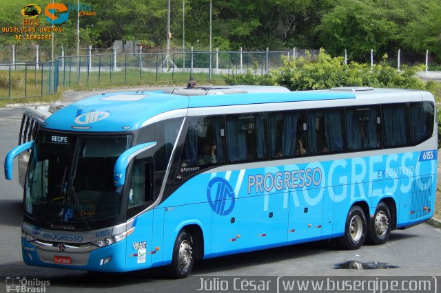 Auto Viação Progresso 6155 na cidade de Aracaju, Sergipe, Brasil, por Julio Cesar  Barbosa Martins. Número da foto: #3935516.