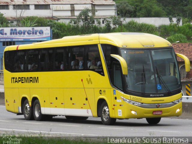 Viação Itapemirim 60609 na cidade de Barra Mansa, Rio de Janeiro, Brasil, por Leandro de Sousa Barbosa. Número da foto: #3936235.