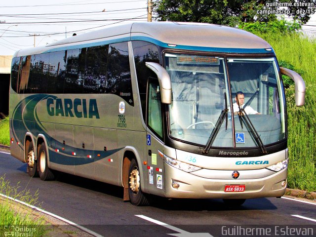 Viação Garcia 7936 na cidade de Campinas, São Paulo, Brasil, por Guilherme Estevan. Número da foto: #3936321.