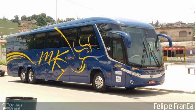 MK Fretamento e Turismo 1307 na cidade de Belford Roxo, Rio de Janeiro, Brasil, por Felipe França. Número da foto: #3936239.