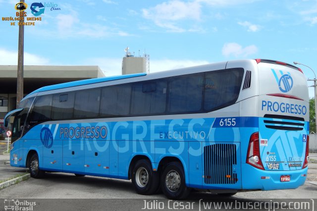 Auto Viação Progresso 6155 na cidade de Aracaju, Sergipe, Brasil, por Julio Cesar  Barbosa Martins. Número da foto: #3935519.