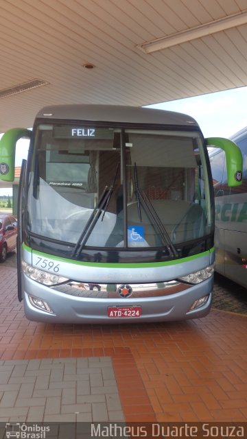 Viação Garcia 7596 na cidade de Santa Cruz do Rio Pardo, São Paulo, Brasil, por Matheus Duarte Souza. Número da foto: #3936932.