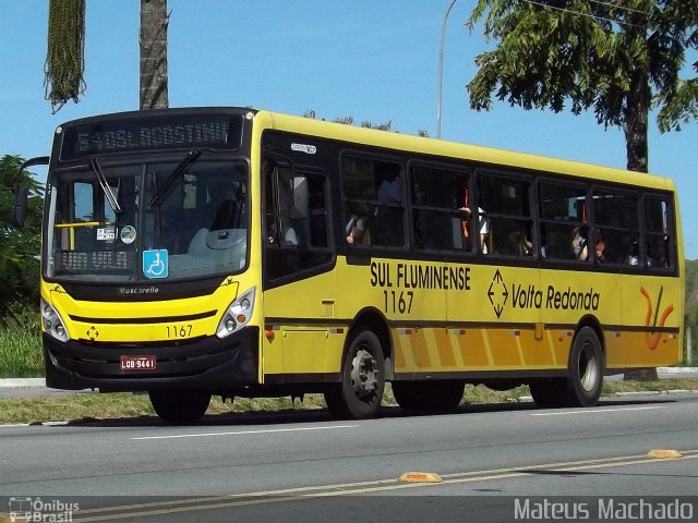 Viação Sul Fluminense 1167 na cidade de Volta Redonda, Rio de Janeiro, Brasil, por Mateus Machado. Número da foto: #3938445.