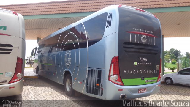 Viação Garcia 7596 na cidade de Santa Cruz do Rio Pardo, São Paulo, Brasil, por Matheus Duarte Souza. Número da foto: #3936930.