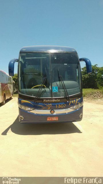MK Fretamento e Turismo 1307 na cidade de Belford Roxo, Rio de Janeiro, Brasil, por Felipe França. Número da foto: #3937386.