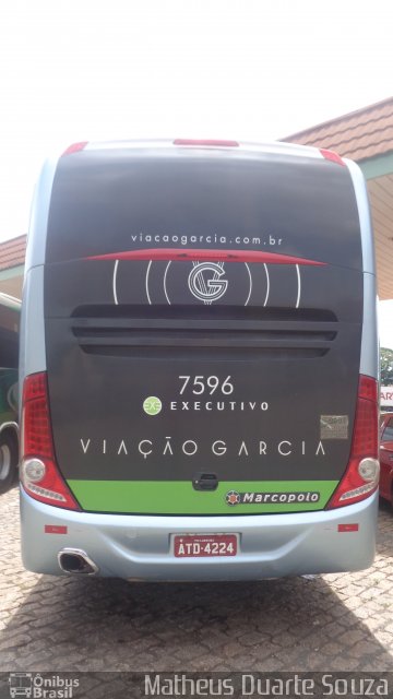 Viação Garcia 7596 na cidade de Santa Cruz do Rio Pardo, São Paulo, Brasil, por Matheus Duarte Souza. Número da foto: #3936928.